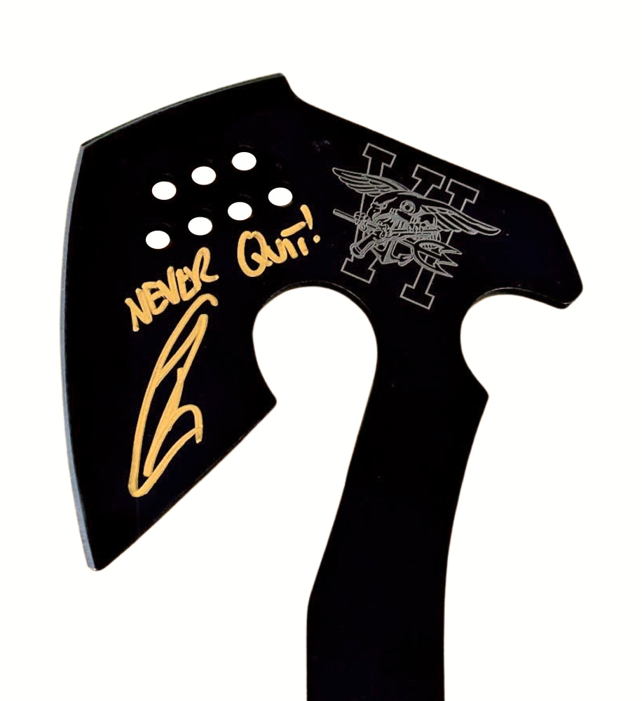 Robert O'Neill Signed (PSA) Navy SEAL Team Six Tomahawk Inscribed "Never Quit!"