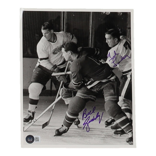 Ted Lindsay & Bill Gadsby Signed 8x10 Photo (Beckett)