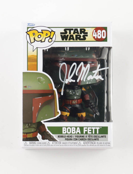 John Morton Signed "Star Wars" #480 Boba Fett Funko Pop! Bobble-Head Vinyl Figure (PA)