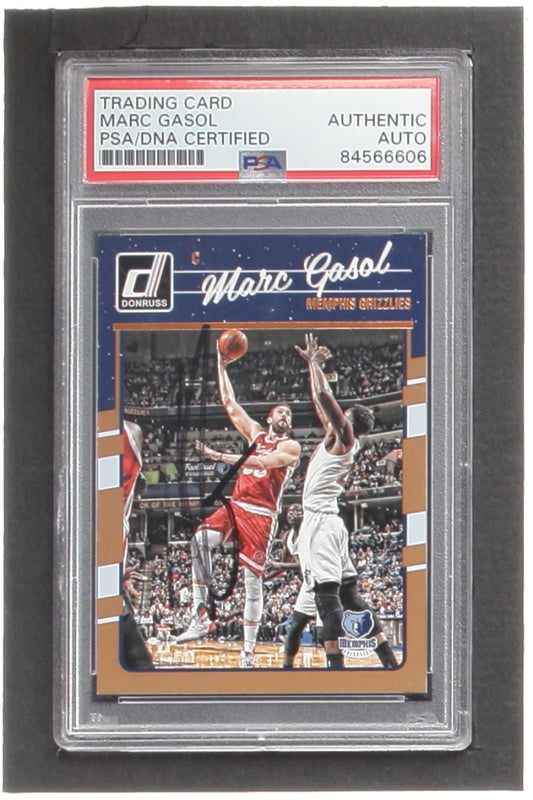 Marc Gasol Signed 2016-17 Donruss #32 (PSA)