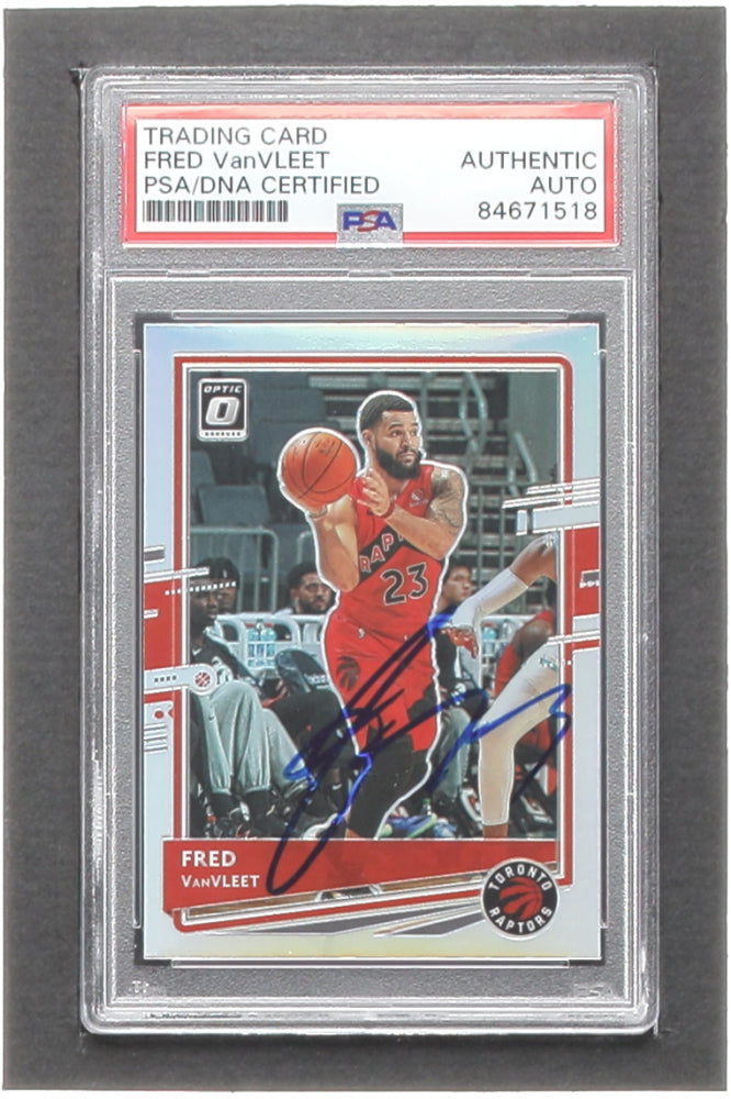 Fred VanVleet Signed 2020-21 Donruss Optic Holo #131 (PSA)