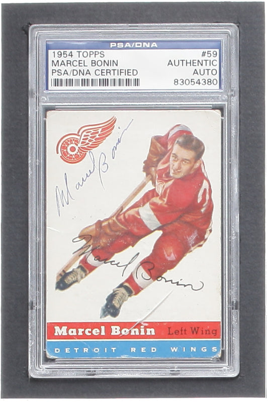 Marcel Bonin Signed 1954-55 Topps #59 RC (PSA) Rookie Card