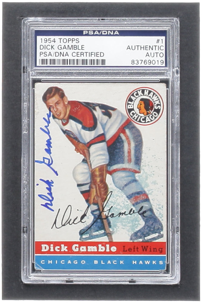 Dick Gamble Signed 1954-55 Topps #1 (PSA)