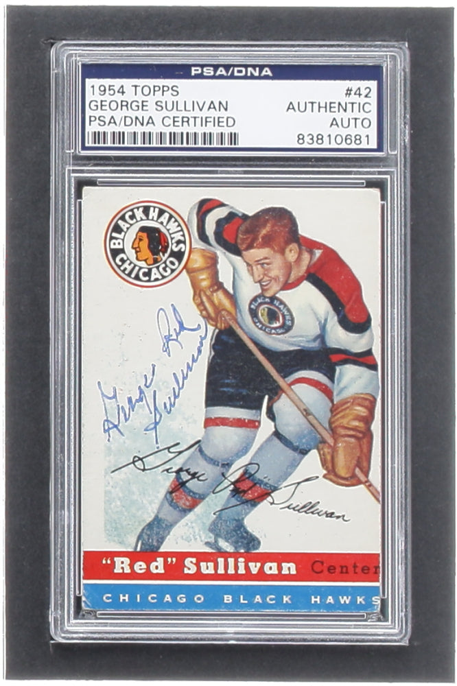 George Sullivan Signed 1954-55 Topps #42 (PSA)