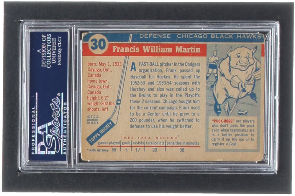 Frank Martin Signed 1954-55 Topps #30 (PSA)