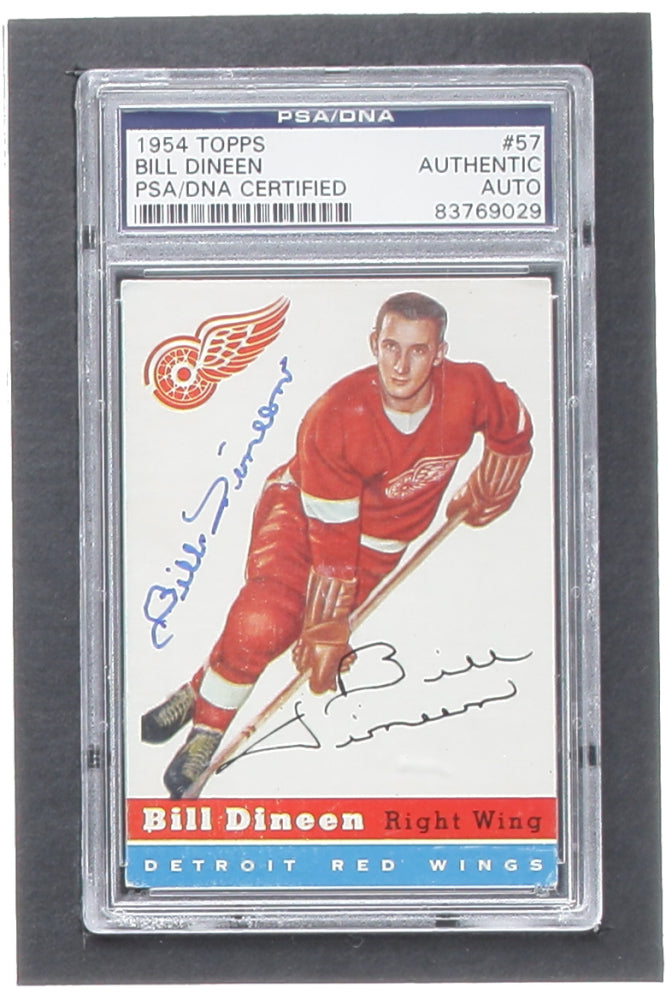 Bill Dineen Signed 1954-55 Topps #57 (PSA)