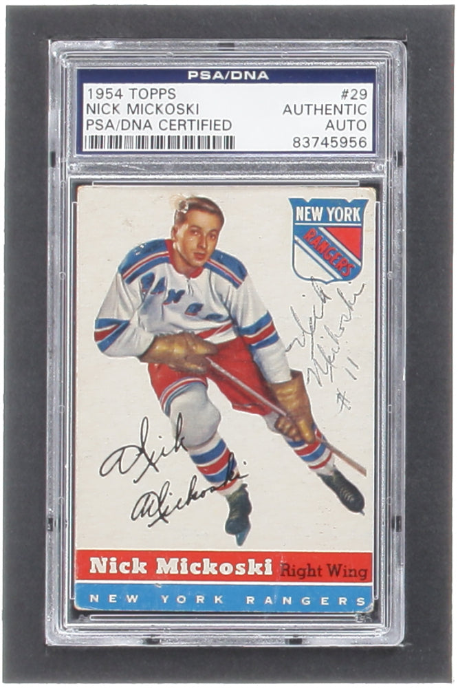 Nick Mickoski Signed 1954-55 Topps #29 (PSA)