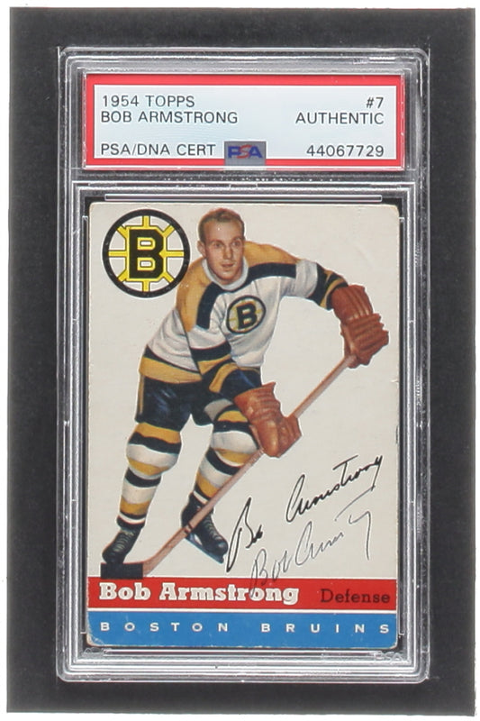 Bob Armstrong Signed 1954-55 Topps #7 (PSA)