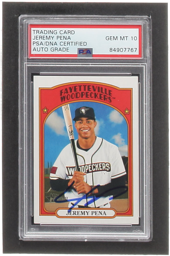 Jeremy Pena Signed 2021 Topps Heritage Minors #119 RC - Auto Grade (PSA) 10 - Rookie Card