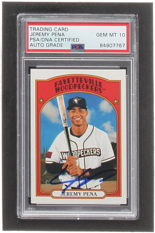 Jeremy Pena Signed 2021 Topps Heritage Minors #119 RC - Auto Grade (PSA) 10 - Rookie Card