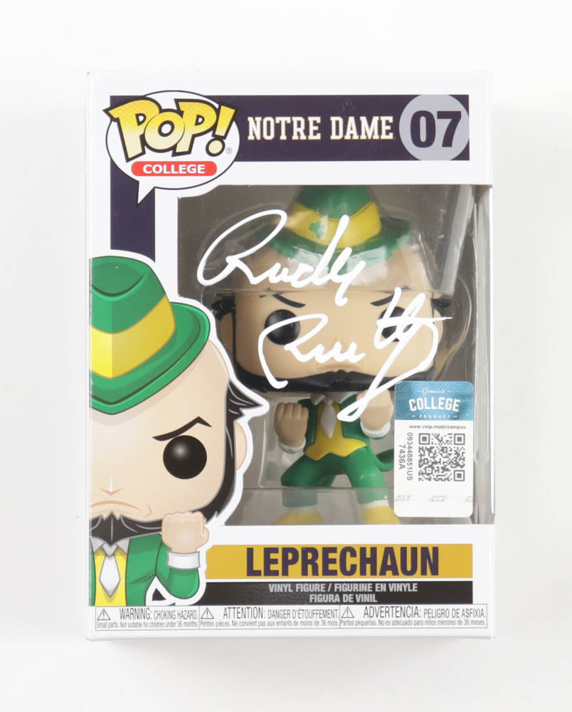 Rudy Ruettiger Signed "Notre Dame" #07 Leprechaun Funko Pop! Vinyl Figure (JSA) JSA Witnessed