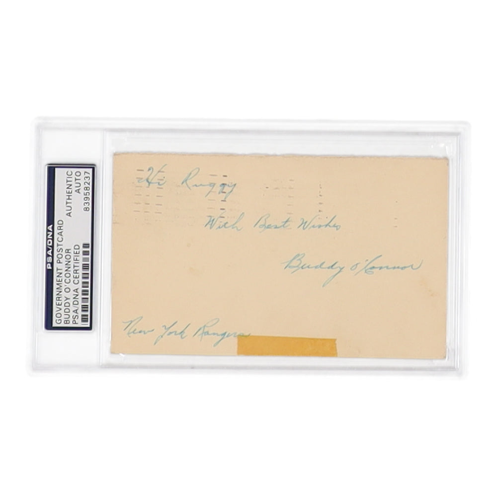 Buddy O'Connor Signed Postcard Inscribed "With Best Wishes" (PSA)