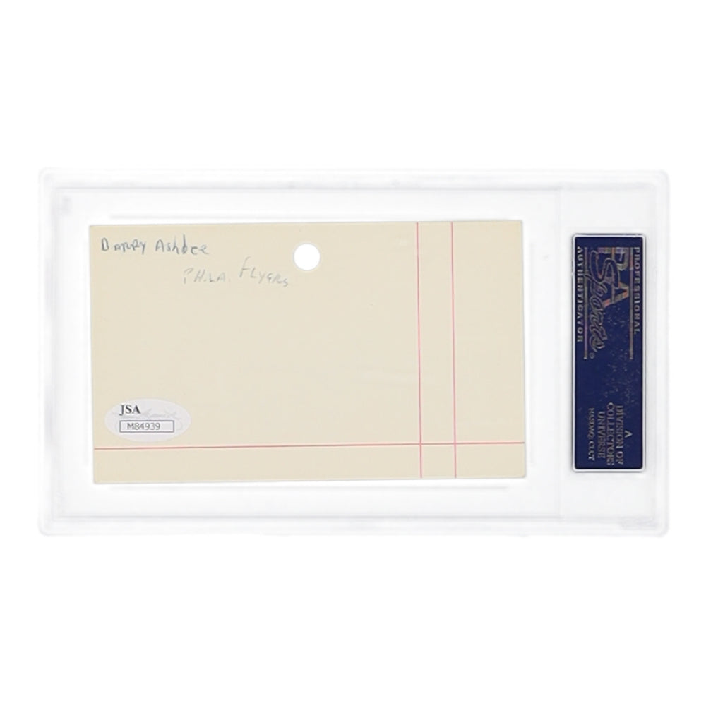 Barry Ashbee Signed Index Card (PSA)