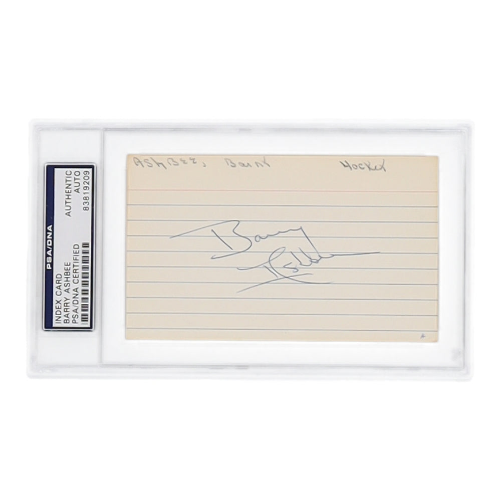 Barry Ashbee Signed Index Card (PSA)