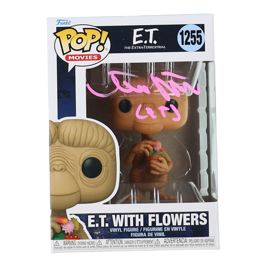 Matthew DeMeritt Signed (Beckett) "E.T. The Extra-Terrestrial" #1255 E.T. With Flowers Funko Pop! Vinyl Figure Inscribed "ET"