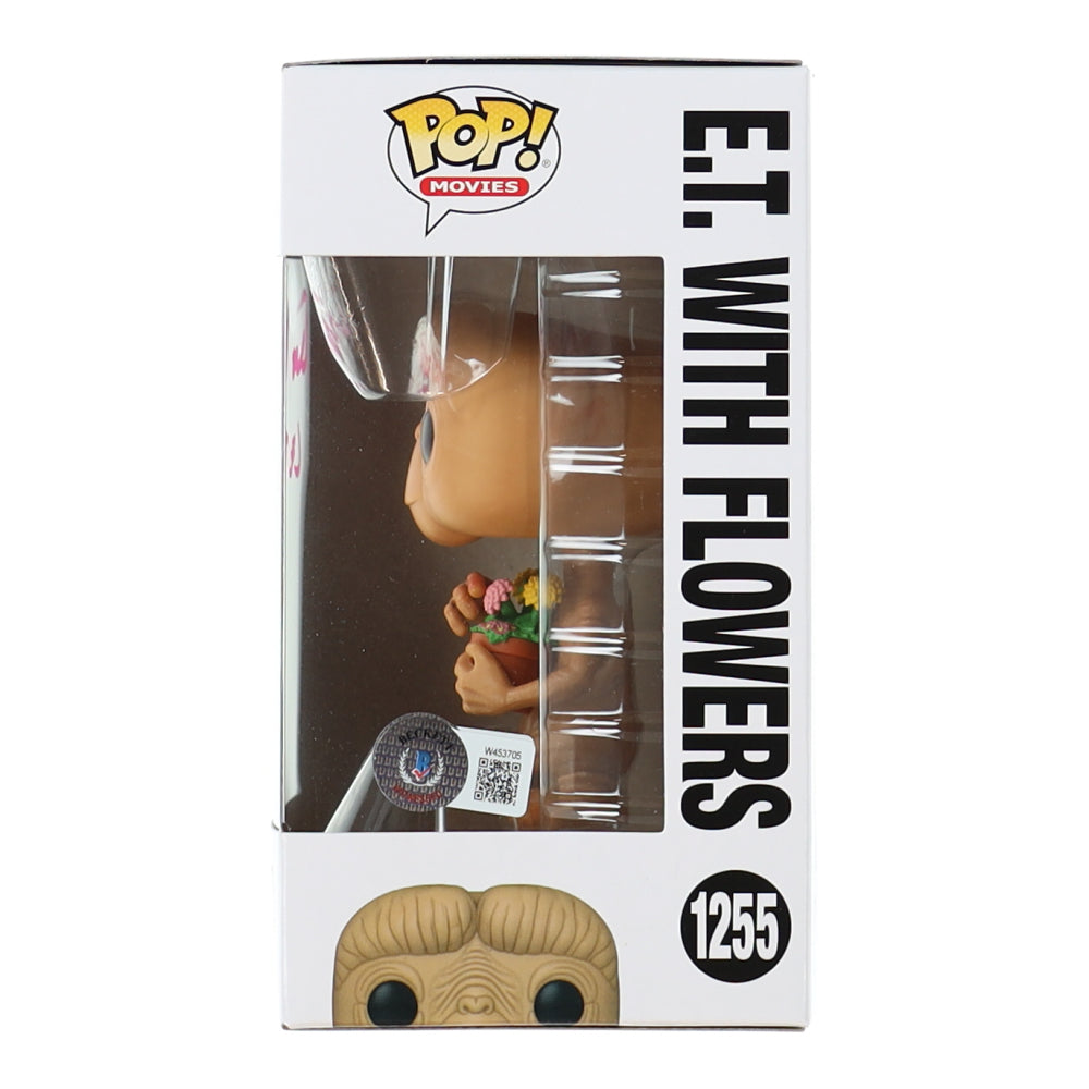 Matthew DeMeritt Signed (Beckett) "E.T. The Extra-Terrestrial" #1255 E.T. With Flowers Funko Pop! Vinyl Figure Inscribed "ET"