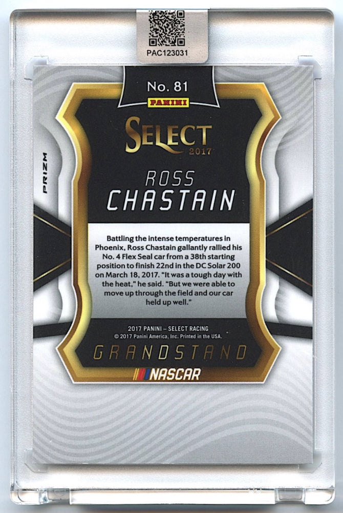 Ross Chastain Signed 2017 Select #81 Purple Pulsar (PA Encapsulated)