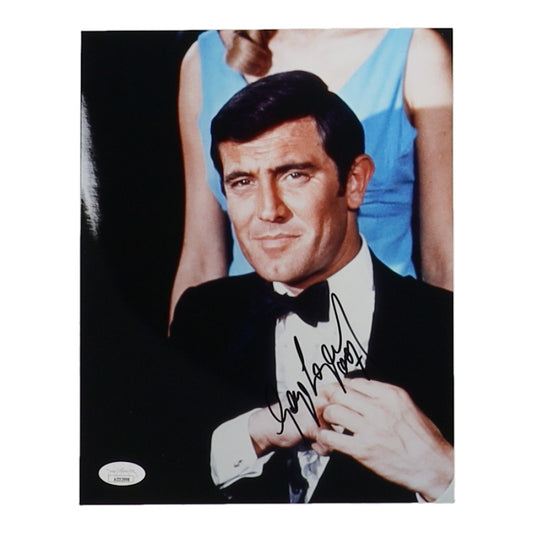 George Lazenby Signed (JSA) "On Her Majesty's Secret Service" 8x10 Photo Inscribed "007" - James Bond