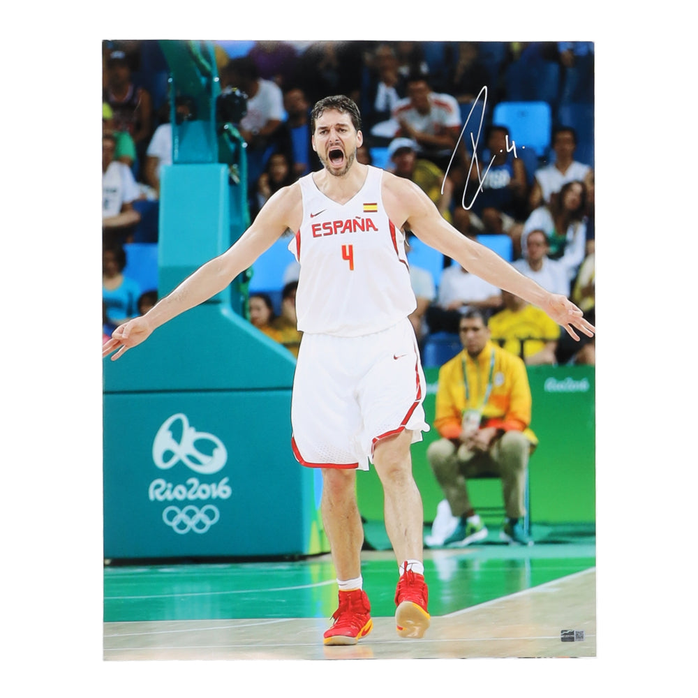 Pau Gasol Signed Team Spain 16x20 Photo (SteinerCX)