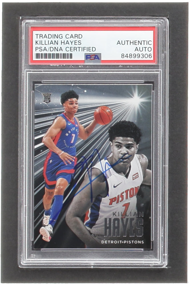 Killian Hayes Signed 2020-21 Panini Chronicles #218 RC / Essentials (PSA) - Rookie Card