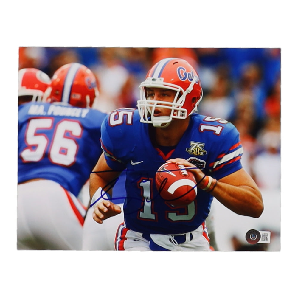 Tim Tebow Signed (Beckett) Florida Gators 8x10 Photo