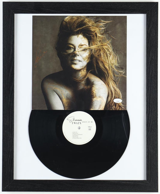 Shania Twain Signed (JSA) Custom Framed "Queen of Me" Vinyl Album Cover Display