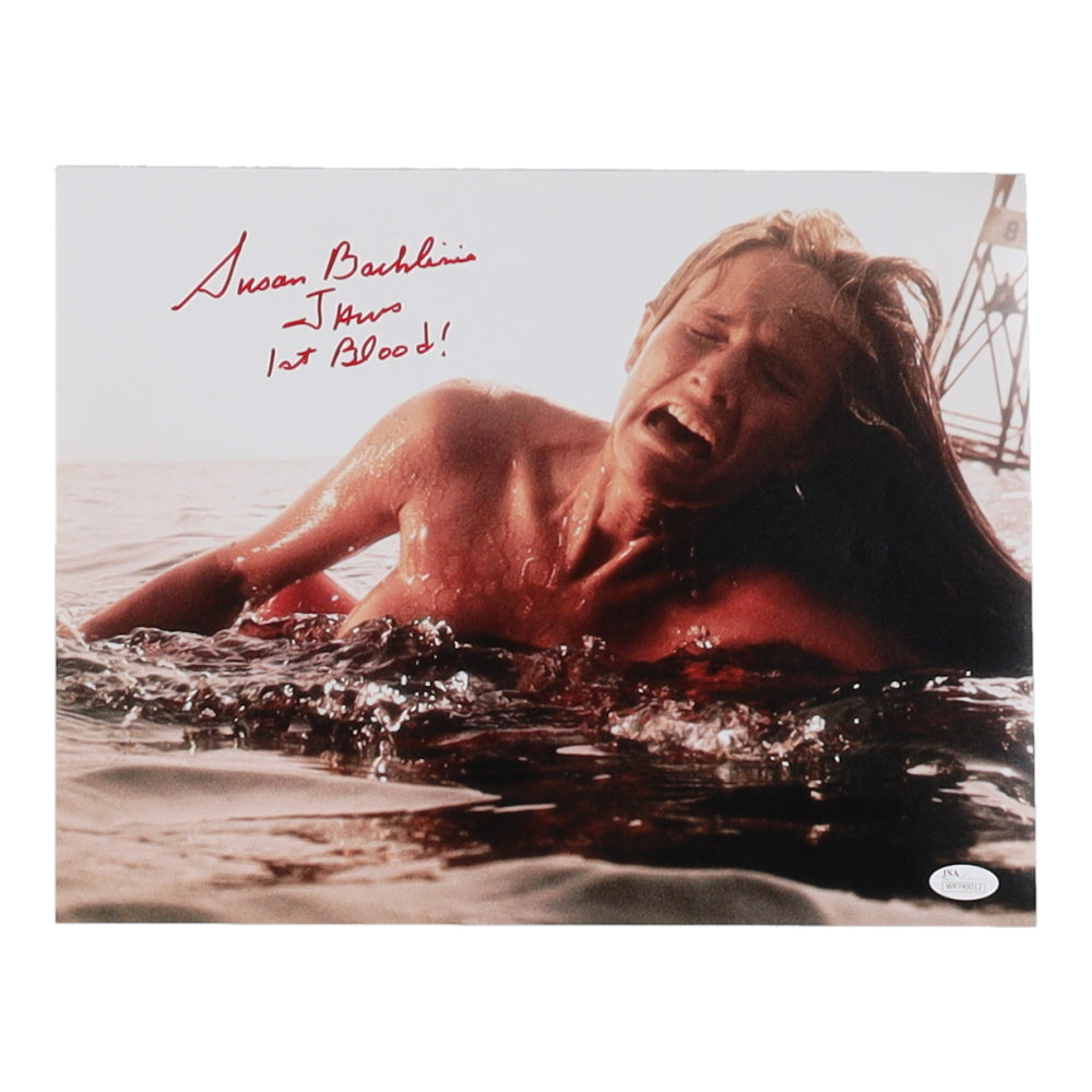 Susan Backlinie Signed "Jaws" 11x14 Photo Inscribed "Jaws 1st Blood!" (JSA) JSA Witnessed