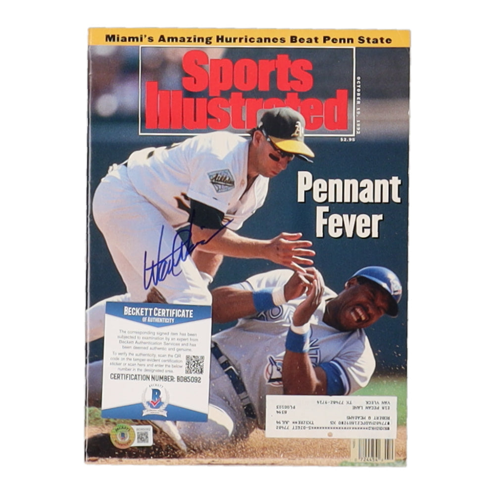 Walt Weiss Signed Athletics 1992 "Sports Illustrated" Magazine (Beckett)