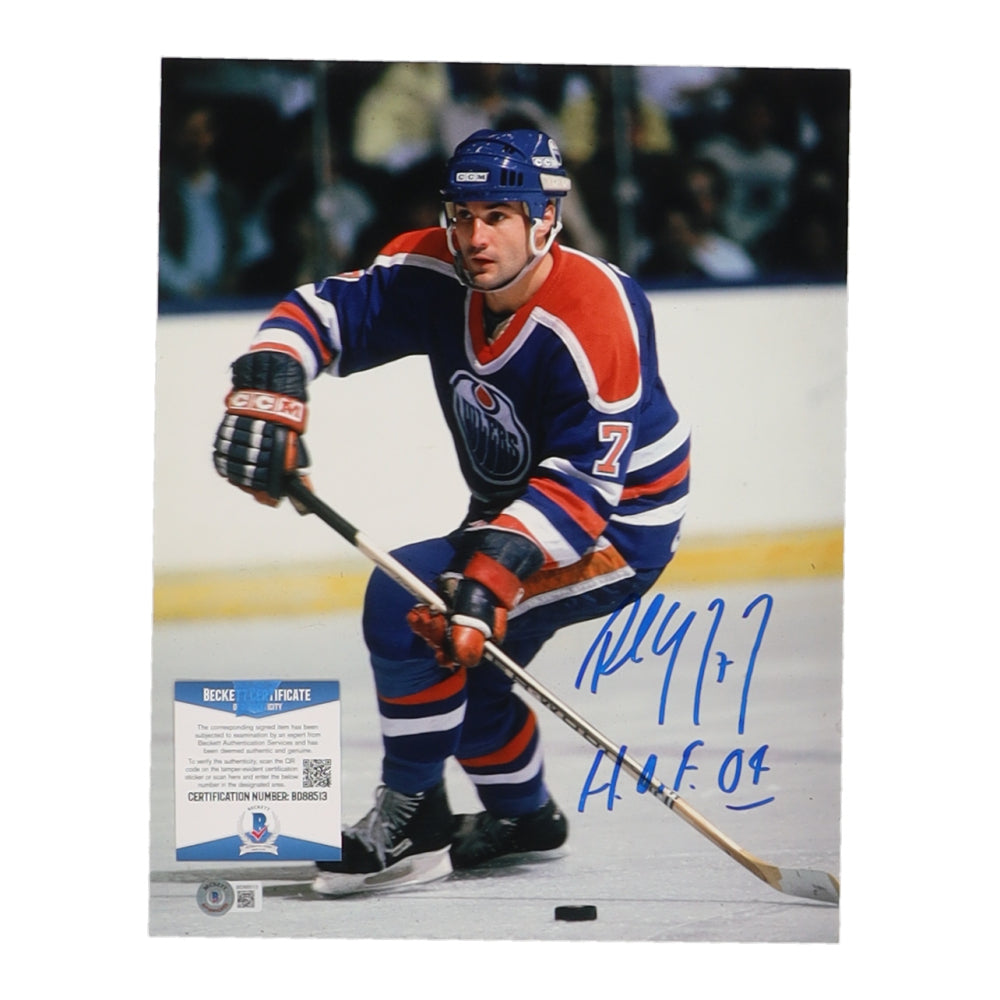 Paul Coffey Signed Oilers 11 x 14 Photo (Beckett)