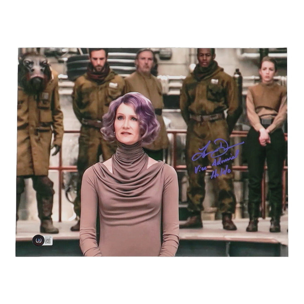 Laura Dern Signed (Beckett) "Star Wars" 11x14 Photo Inscribed "Vice-Admiral Holdo"