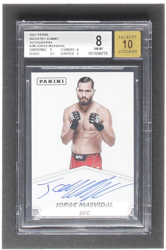 Jorge Masvidal 2021 Panini Industry Summit Autographs #JM (BGS 8 | Autograph Graded BGS 10)