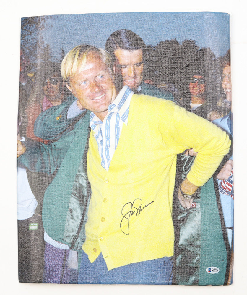 Jack Nicklaus Signed 16x20 Photo On Canvas (Beckett)