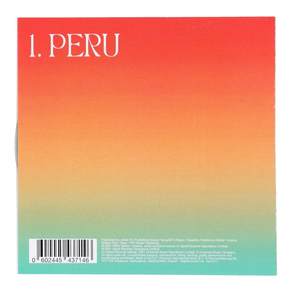 Ed Sheeran Signed "Peru" CD Cover Insert With Disc (Beckett)