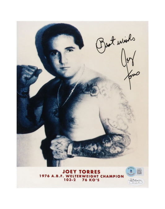 Joey Torres Signed (Beckett & JSA) 8x10 Photo Inscribed "Best Wishes"