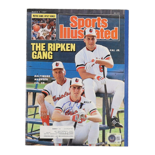 Billy Ripken Signed 1987 Sports Illustrated Magazine (Beckett)