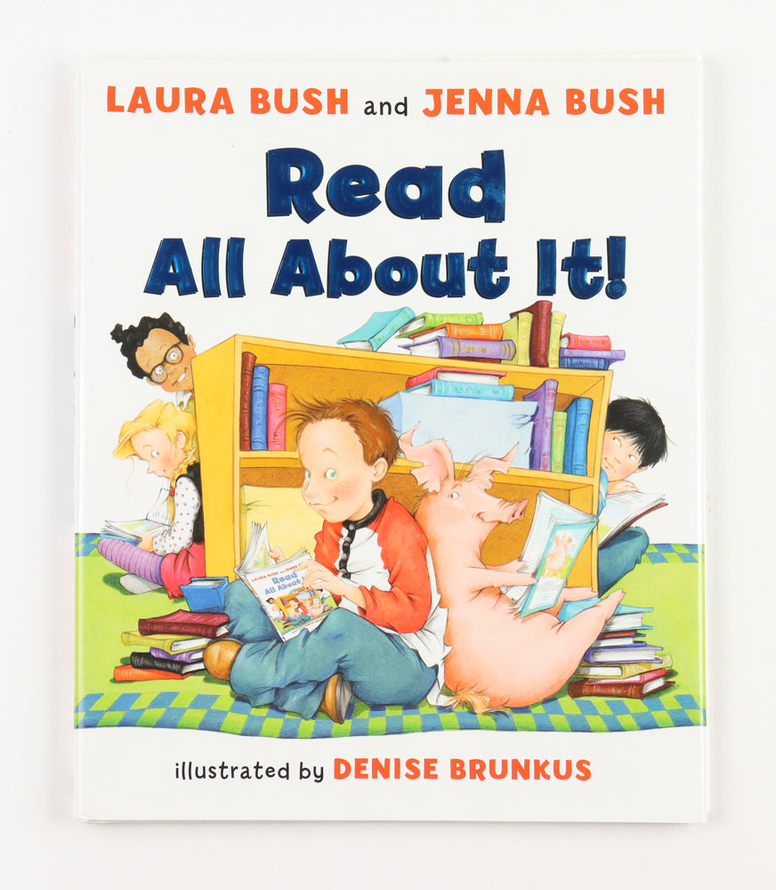 Jenna Bush & Laura Bush Signed "Read All About It!" Hardcover Book (Beckett)