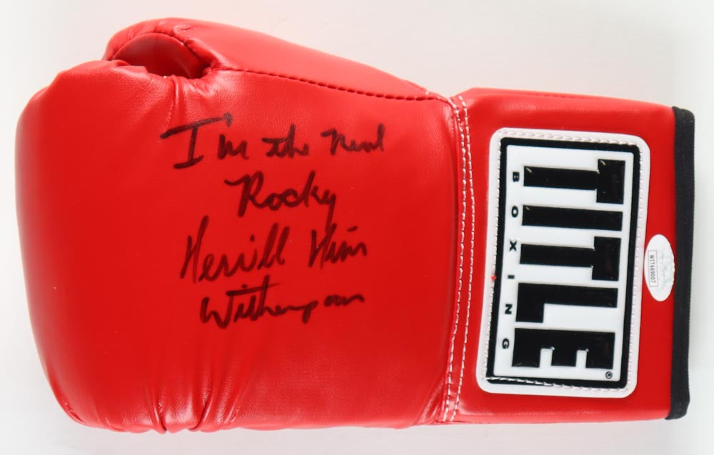 "Terrible" Tim Witherspoon Signed (JSA) Title Boxing Glove Inscribed "I'm The New Rocky"