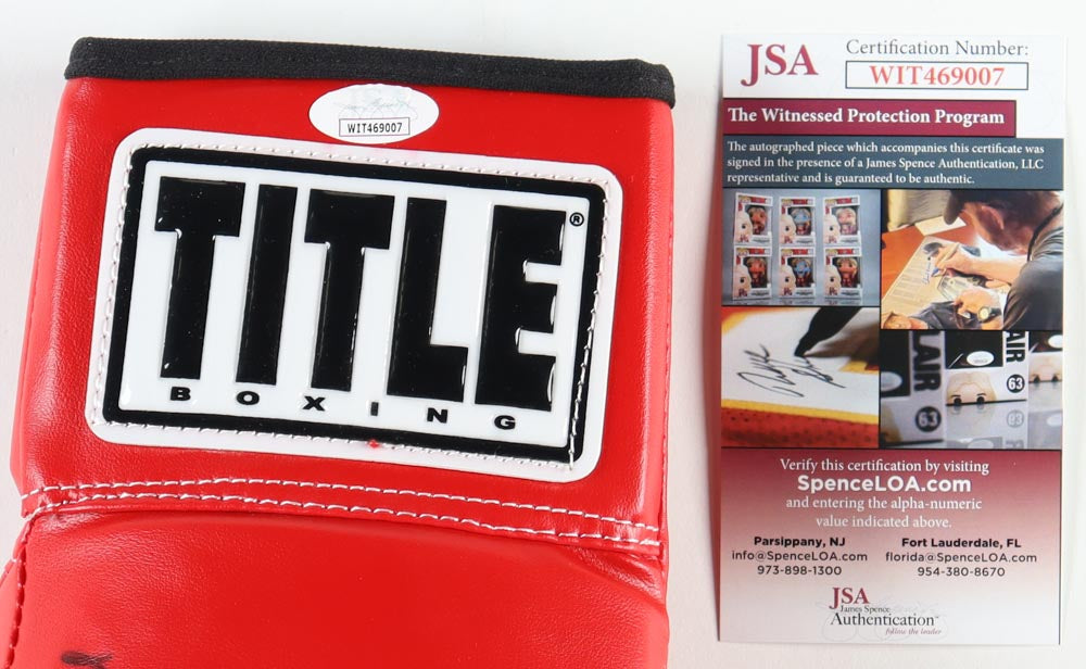 "Terrible" Tim Witherspoon Signed (JSA) Title Boxing Glove Inscribed "I'm The New Rocky"