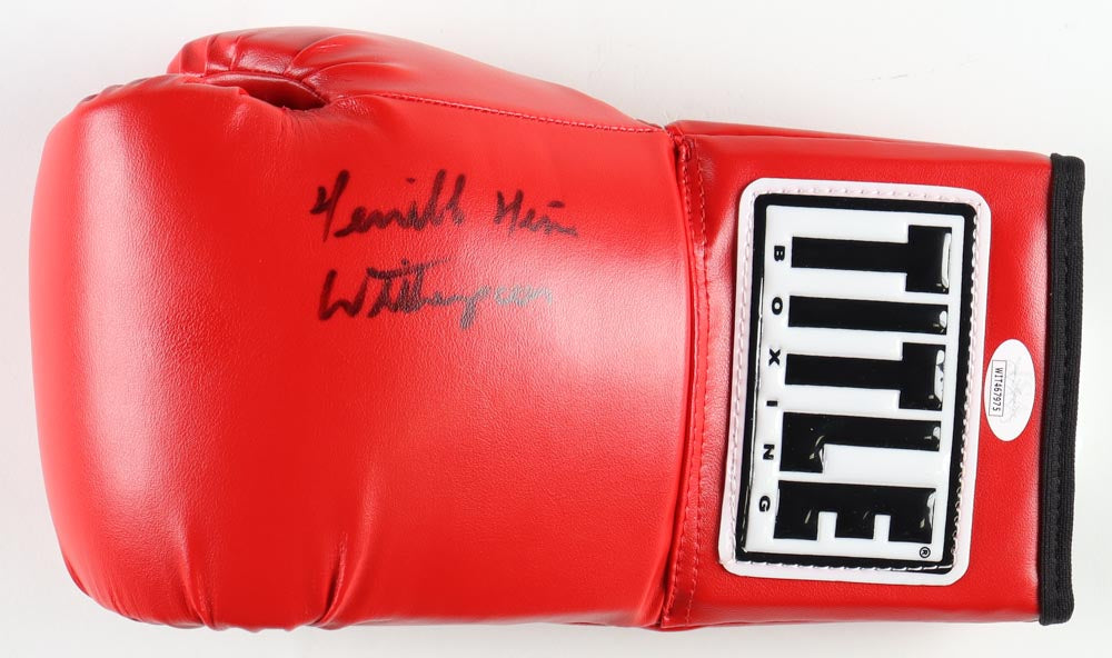 "Terrible" Tim Witherspoon Signed Title Boxing Glove (JSA)