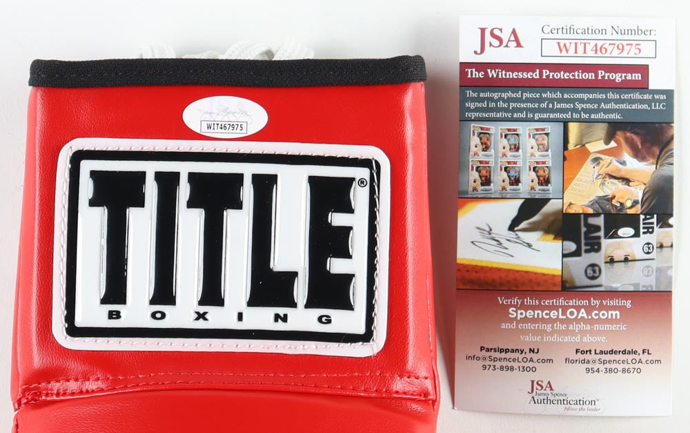 "Terrible" Tim Witherspoon Signed Title Boxing Glove (JSA)