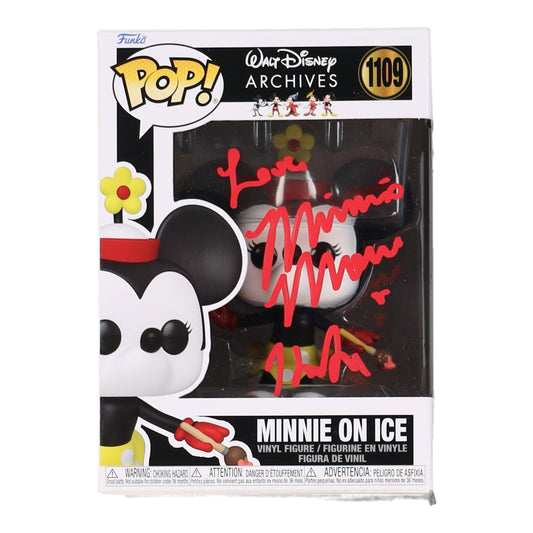 Kaitlyn Robrock Signed "Walt Disney Archives" Minnie On Ice #1109 Funko Pop! Vinyl Figure Inscribed "Love, Minnie Mouse" (JSA) Voice of Minnie Mouse