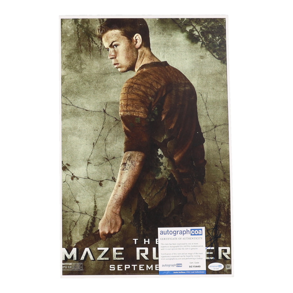 Will Poulter Signed "The Maze Runner" 11x17 Photo (ACOA) - Gally