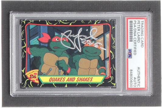 Peter Laird Signed 1989 Teenage Mutant Ninja Turtles #105 Quakes and Shakes (PSA)