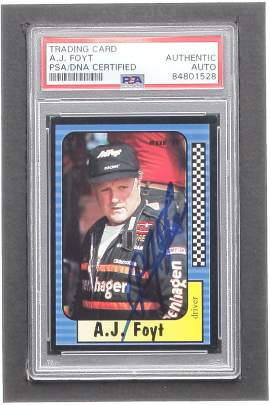 A. J. Foyt Signed 1991 Maxx #14 (PSA)