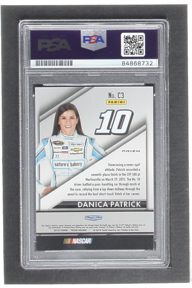 Danica Patrick Signed 2016 Panini Prizm Competitors Prizms #3 (PSA)