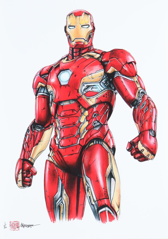 Thang Nguyen Signed LE "Iron Man" 8x12 Print (PA)