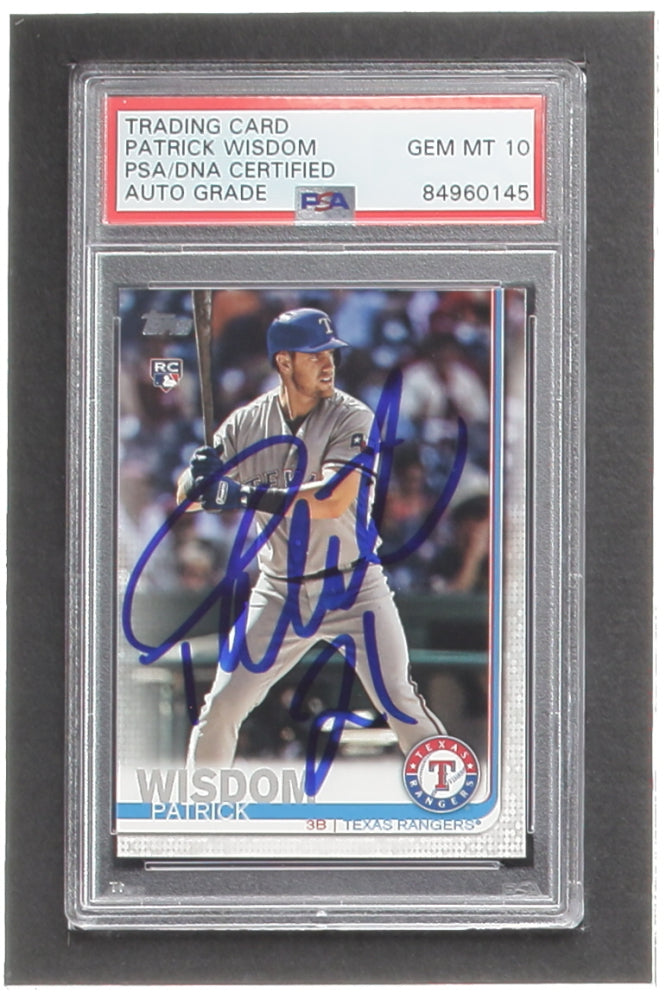 Patrick Wisdom Signed 2019 Topps #578 RC (PSA | Autograph Graded PSA 10) - Rookie Card