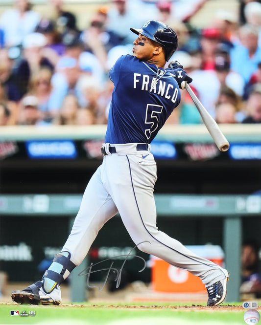 Wander Franco Signed Rays 16x20 Photo (Franco) JSA Signature Debut