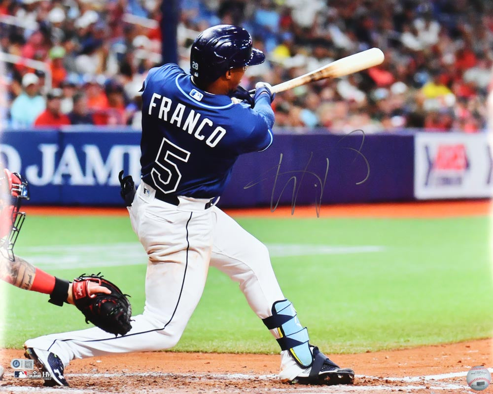 Wander Franco Signed Rays 16x20 Photo (Franco) JSA Signature Debut