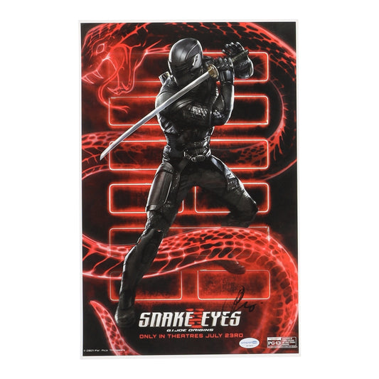 Henry Golding Signed "Snake Eyes" 11x17 Photo (ACOA) - Snake Eyes